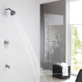 Aquacubic Polished Chrome Shower Faucet Set Rainfall Showerhead Ceiling Mounted Bathroom Shower Mixer Tap